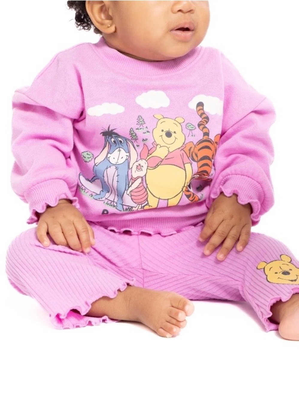 Disney Baby Girl  Pooh and Friends Graphic Sweatshirt and Flared Leg 3-6 Months